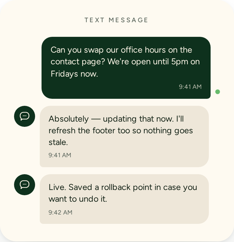 Chat — Office hours
